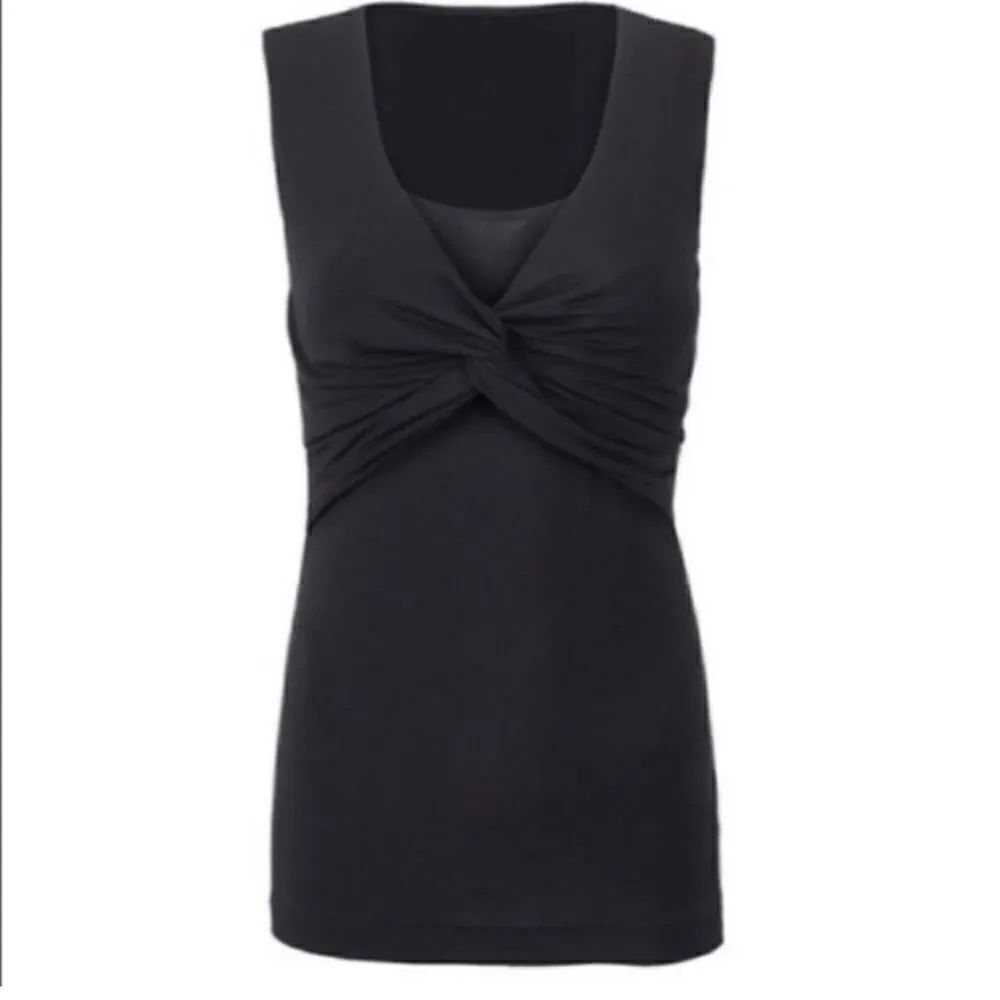 Cabi Show Off Twisted Knot Tank Black